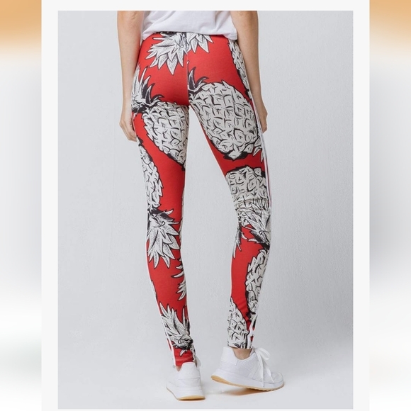 Adidas Originals x Farm Rio Tropical Pineapple Print Leggings ~ Large - Picture 4 of 8